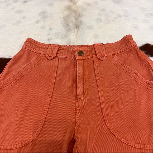 Free People Orange Cargo Pants - Picture 4 of 6